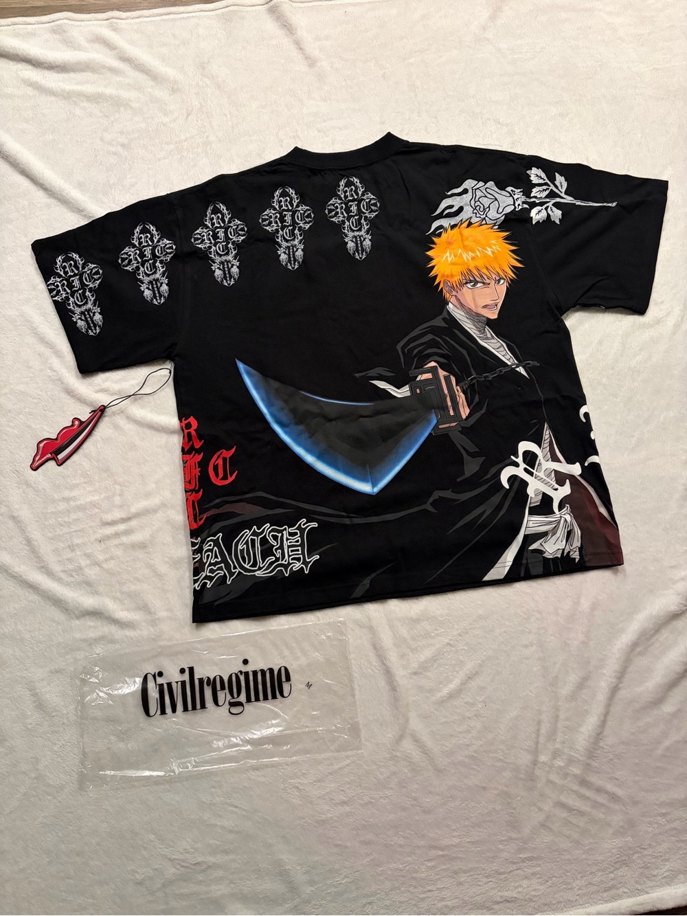 Civil Regime x Bleach Ichigo Graphic Men’s T-Shirt sz M